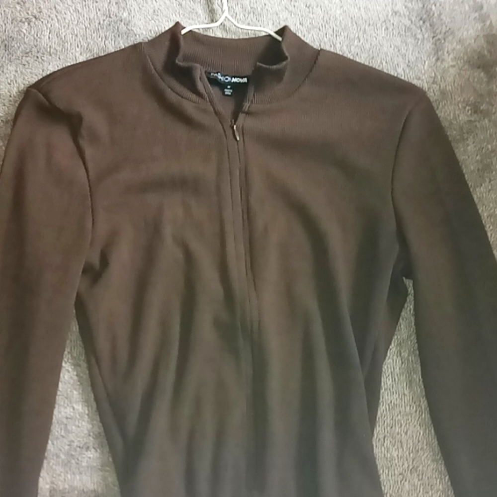Mock neck zip down bodysuit